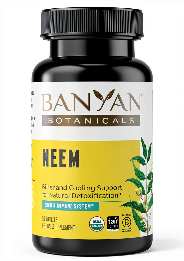 Banyan Botanicals Neem Supplements packaging