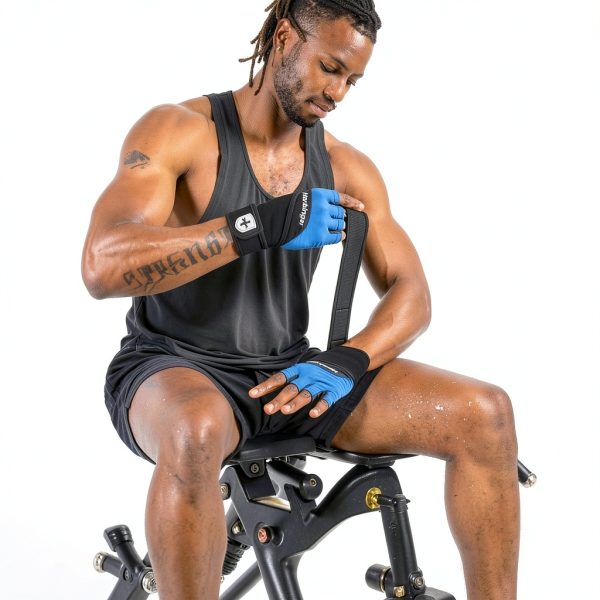 Harbinger Training Grip Wristwrap 3.0 Blue Medium-5