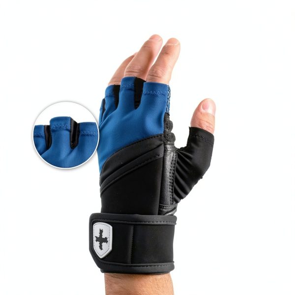 Harbinger Training Grip Wristwrap 3.0 Blue Medium-7