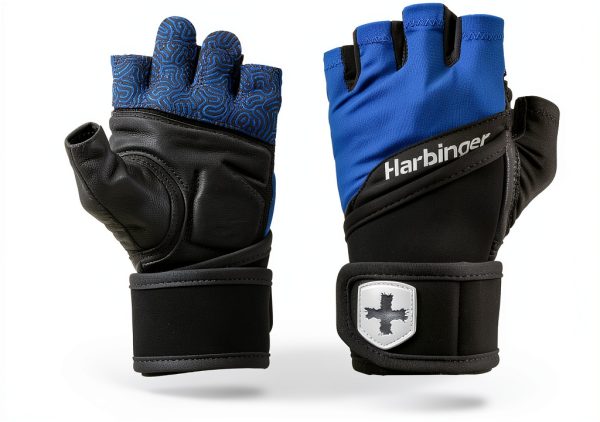 Harbinger Training Grip Wristwrap 3.0 Blue Medium-0