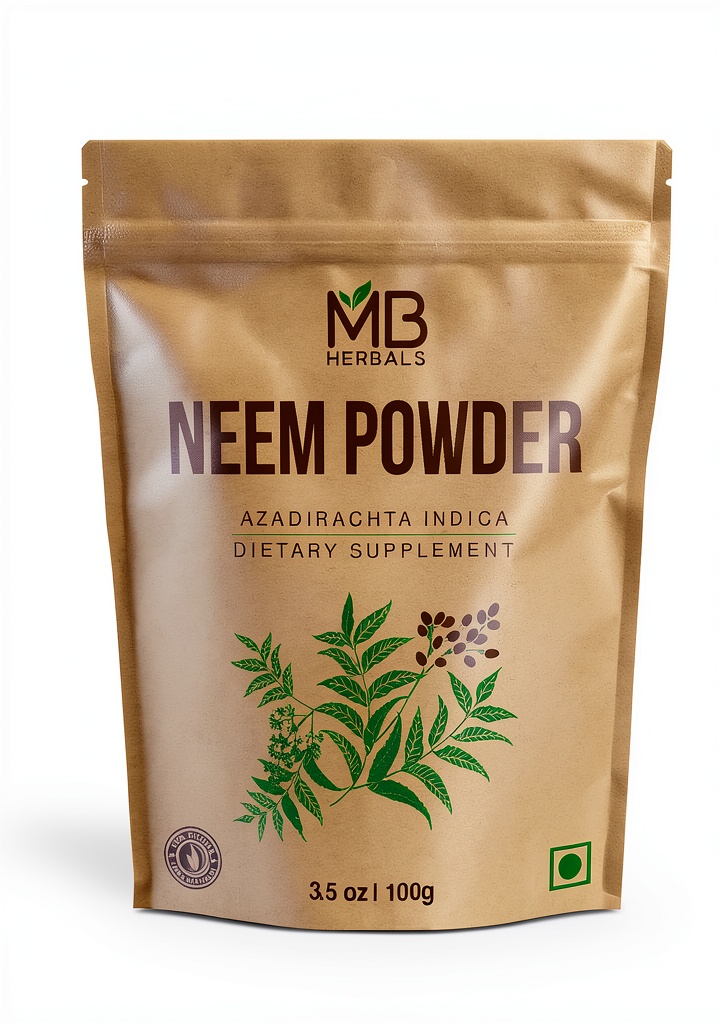 MB Herbals Neem Powder 100 Gram packaging