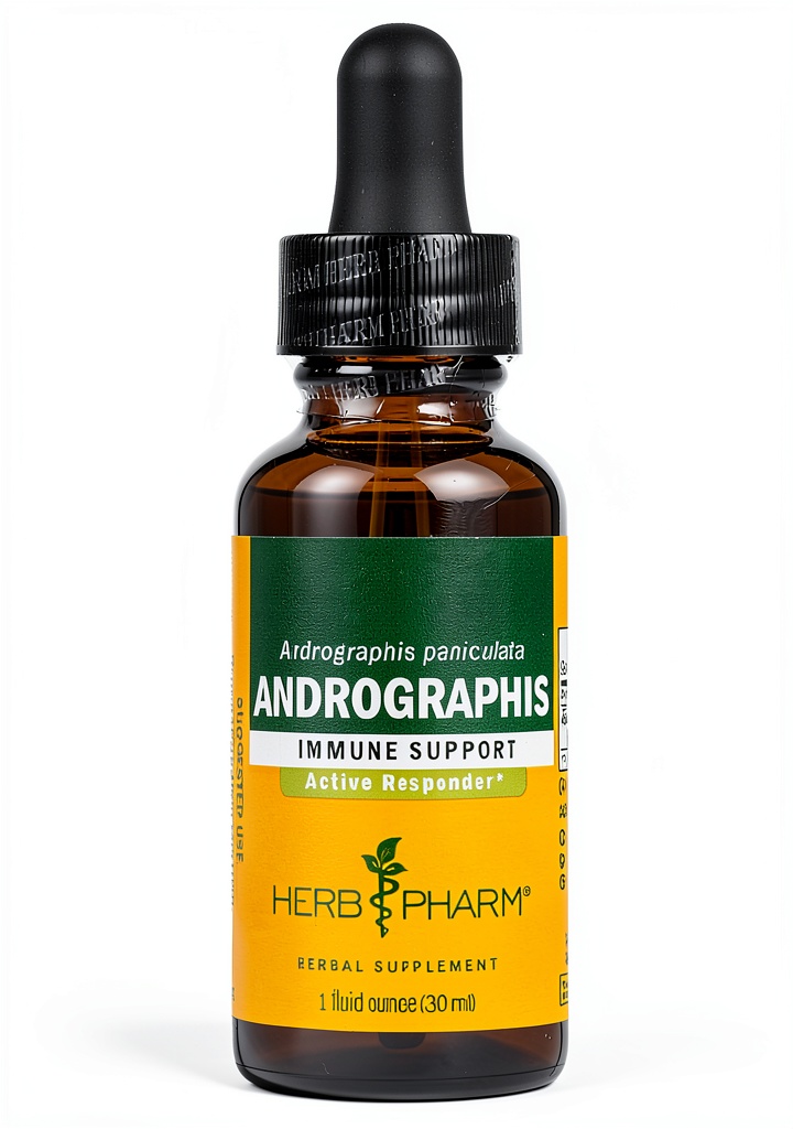 Herb Pharm liquid supplement being added to a glass of water