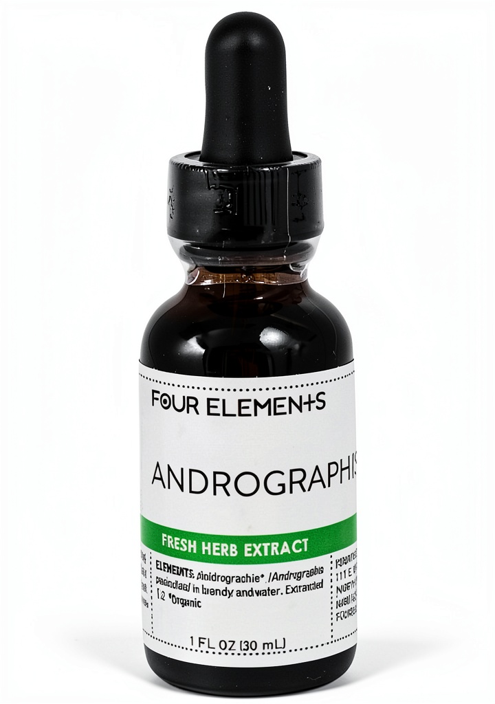 Person taking Andrographis supplement with a glass of water
