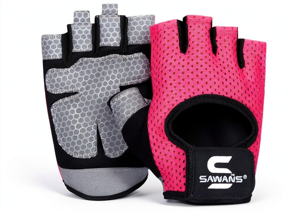 SAWANS weightlifting gloves being used in a gym setting