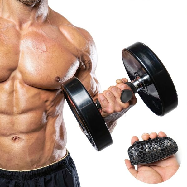 Krotour Rubber Gym Grips for Men and Women-3