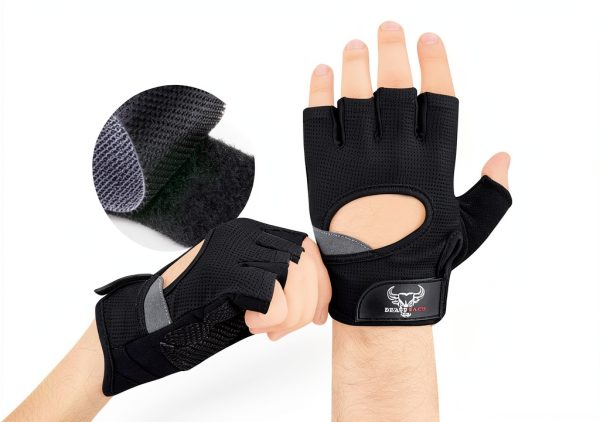 Beast Rage Weight Lifting Gloves Aqua Microfiber X-Large Small-4