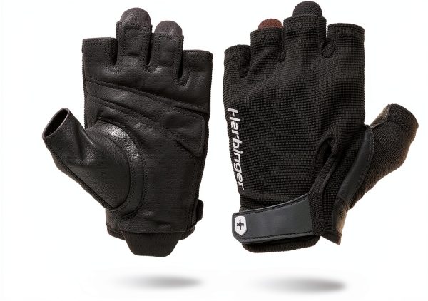 Weight Lifting Gloves Harbinger 14610 Black/Green Grip Gloves-0