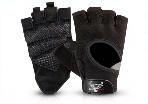 Beast Rage Weight Lifting Gloves Aqua Microfiber X-Large Small-7