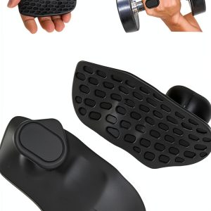 Non-slip fitness grips Jopplim Silicone Hand Grips Black One Size-0