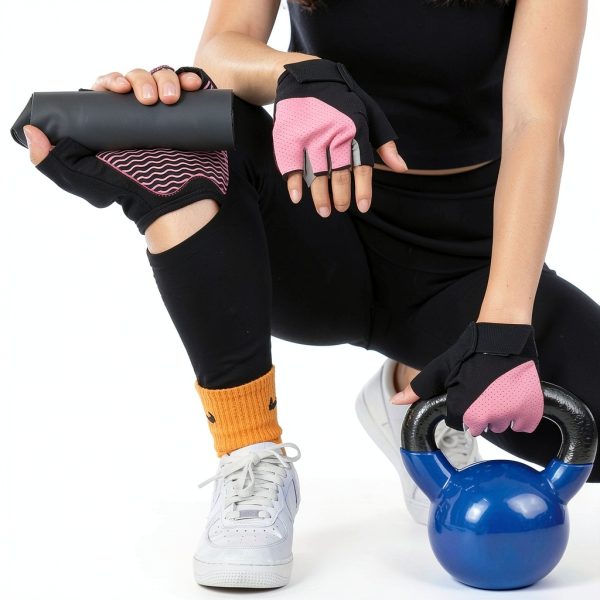SUNNEX Gym Gloves Fingerless Nylon Workout Multi-Color Sizes-4