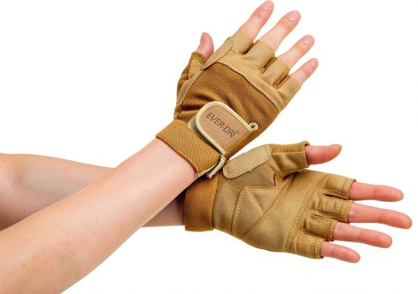 Ever-Dri Color Guard Exercise Glove Medium Tan Adjustable Hook‑Loop-1