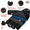 Beast Rage Weight Lifting Gloves Aqua Microfiber X-Large Small-2
