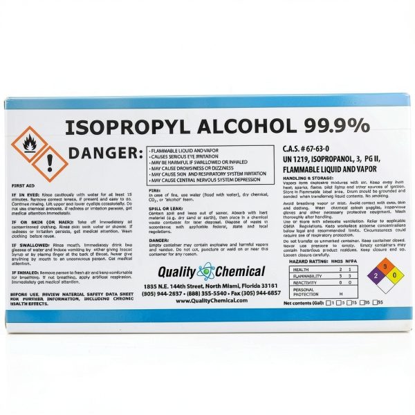 Isopropyl Alcohol Quality Chemical Premium 99.9 Percent Pure 128 Fl Oz-1