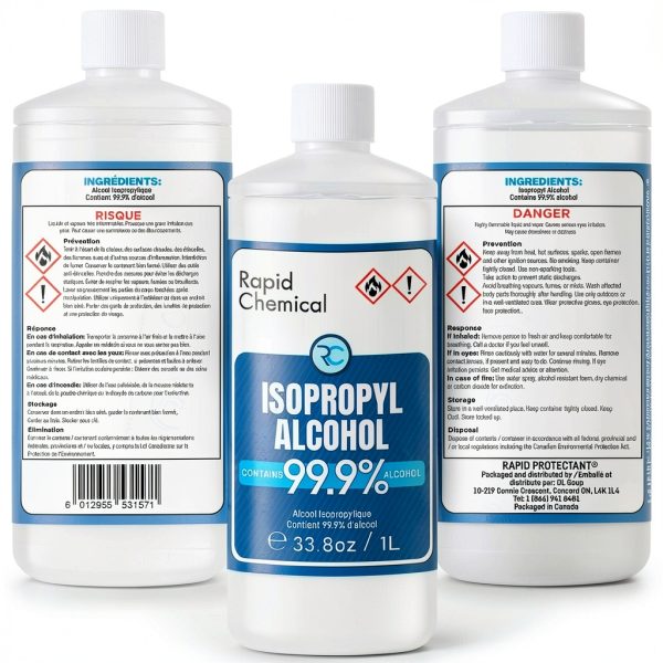 99% Isopropyl Alcohol - USP Grade - 99 Percent IPA Alcohol - 4 Pack 33.8 fl oz - 1 Gallon-3